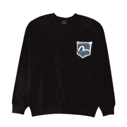 Evisu Basic Black Long Sleeve Sweatshirt