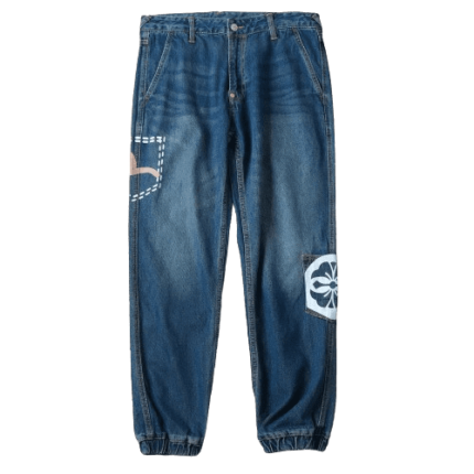 Evisu Logo Blue Denim Pants d