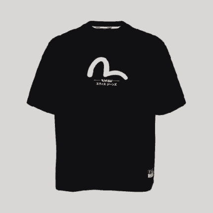 evisu cotton seagull print t-shirt (1)